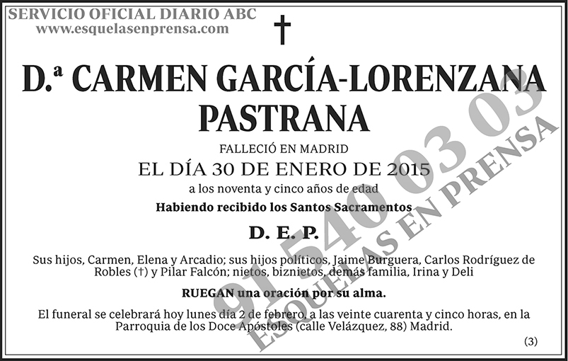 Carmen García-Lorenzana Pastrana